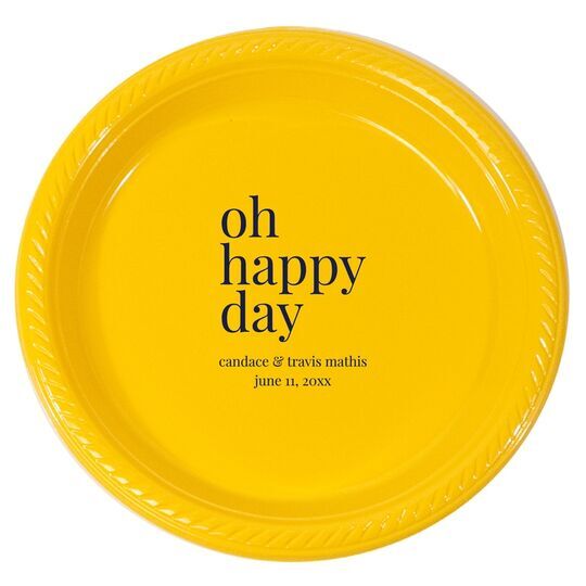 Oh Happy Day Plastic Plates